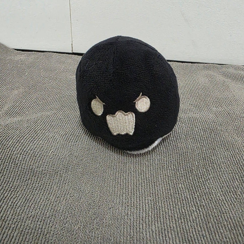 TeeTurtle Reversible Ghost Plushie Black Angry White Happy Storm Cloud Mood Toy
